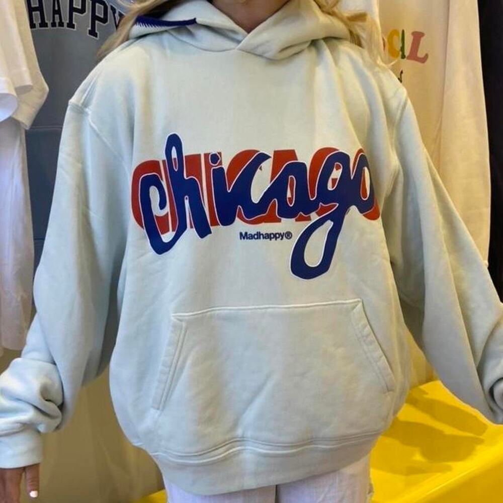 NWT Madhappy rare pop up exclusive Chicago hoodie - large   *small pinhole